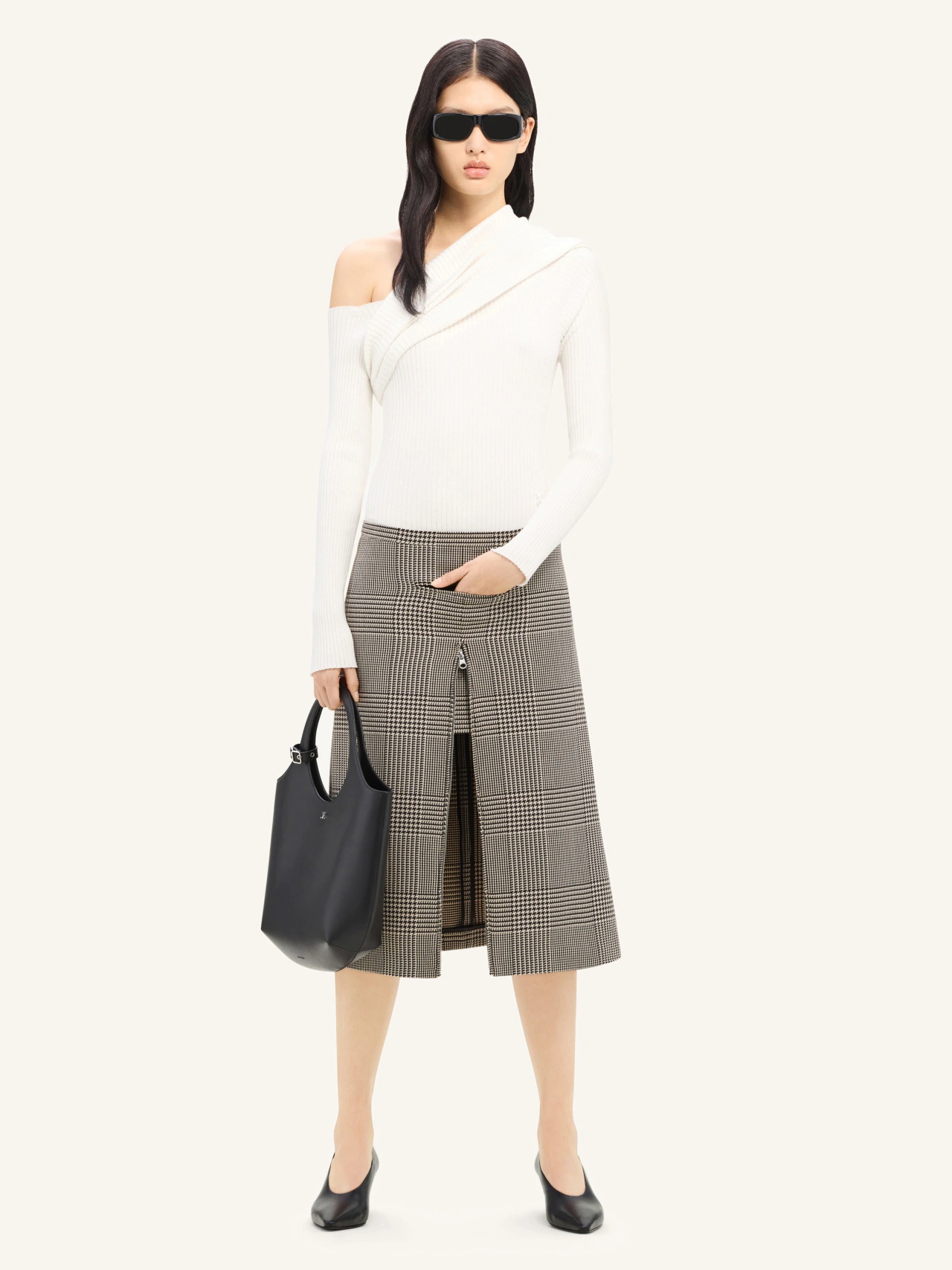Courrèges Logo-embroidered Ribbed Jumper In White