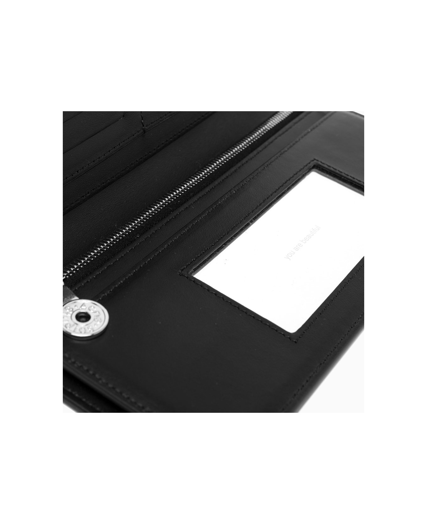Acne Studios Logo-patch Leather Wallet In Black