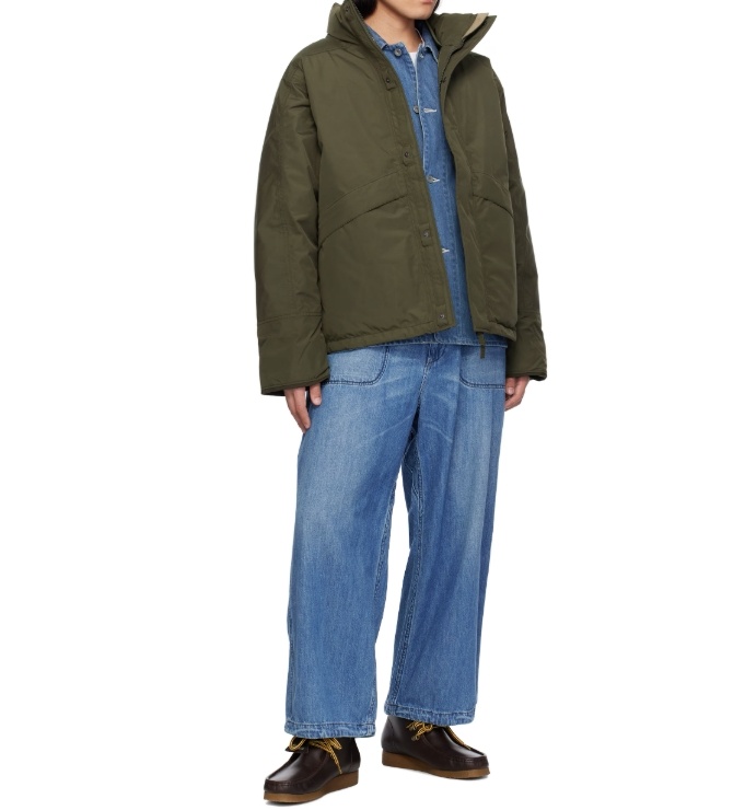 Nanamica Khaki Gore-tex Short Down Jacket In Brown