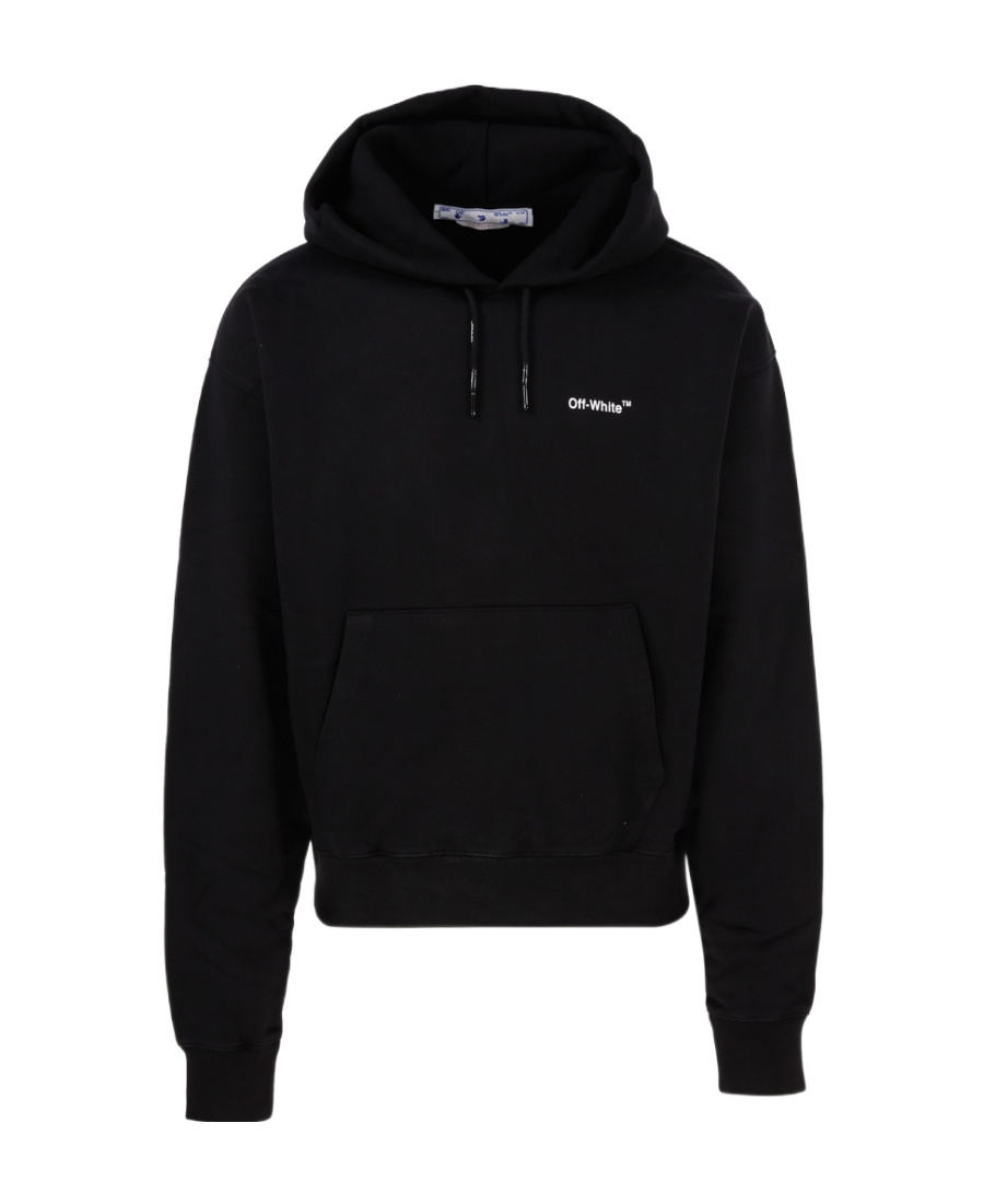 Off-white Blackwhite Windy Arrow Skate Hoodie In Black