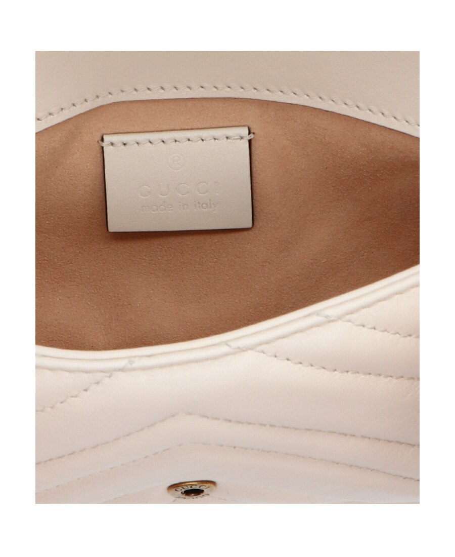 Gucci Gg Marmont Super Mini Matelasse Leather Shoulder Bag In White