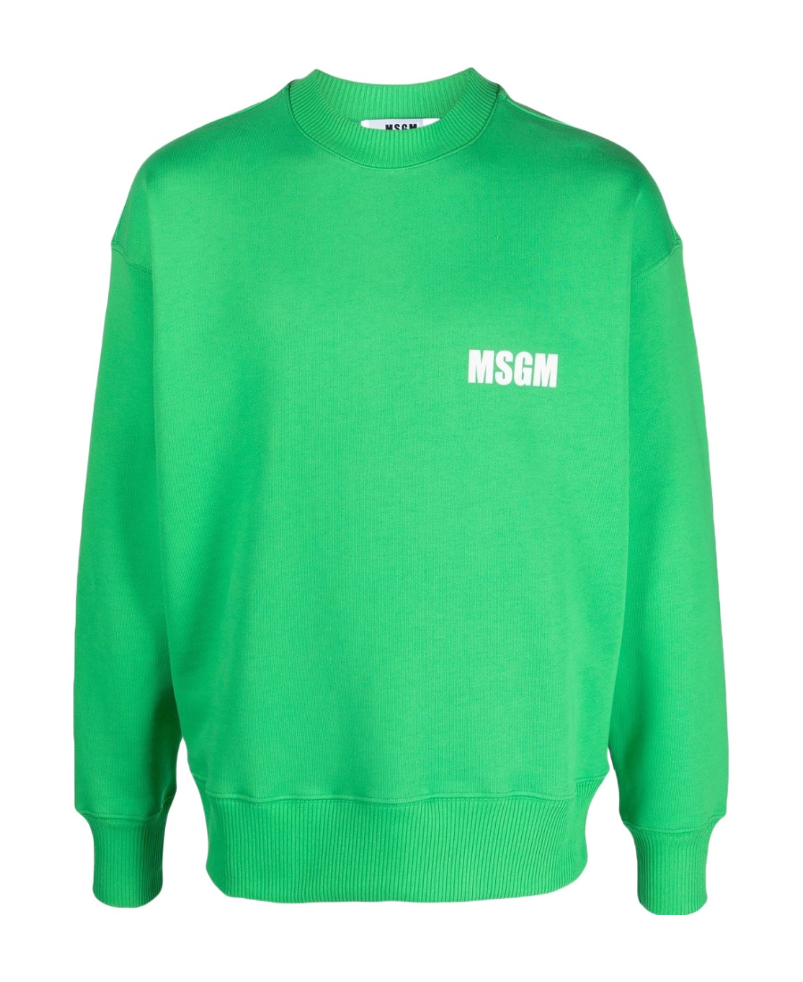MSGM MSGM LOGO PRINTED CREWNECK SWEATSHIRT