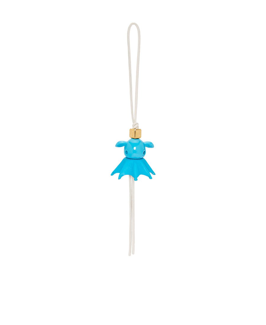 Loewe Dumbo Octopus Charm In Resin And Classic Calfskin In Blue