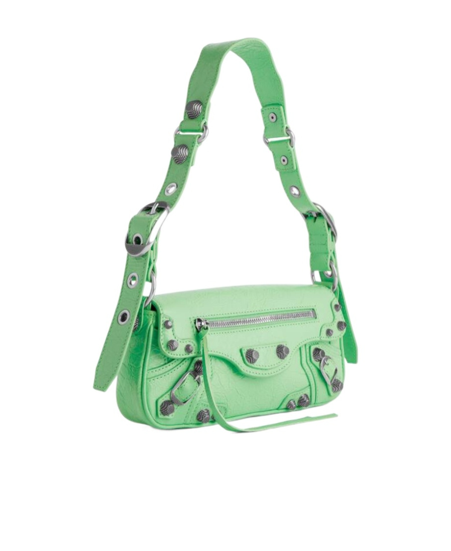 Balenciaga Women Light Green Leather Le Cagole Sling Xs Shoulder Bag In Green