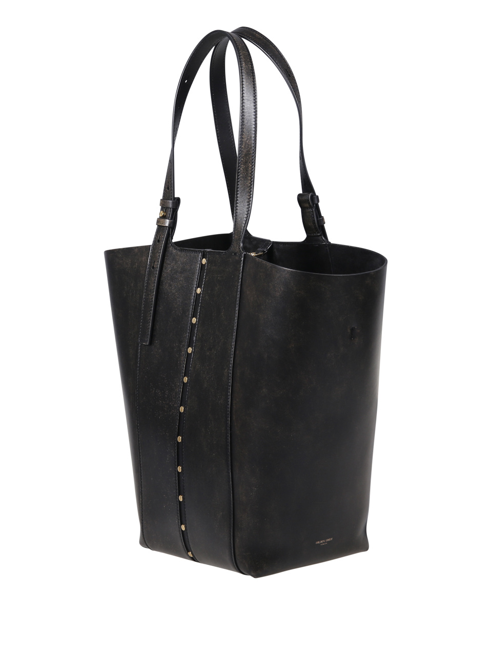 Golden Goose Rivet Shoulder Bag In Black