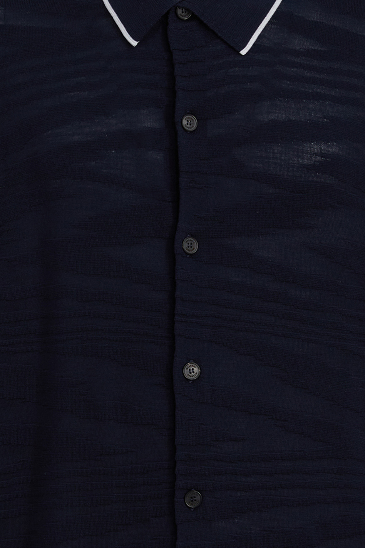 Missoni Contrasting-trim Wool-blend Shirt In Black