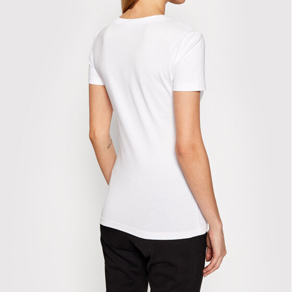 Moschino T-shirt With Round Neck And Short Sleeves In White