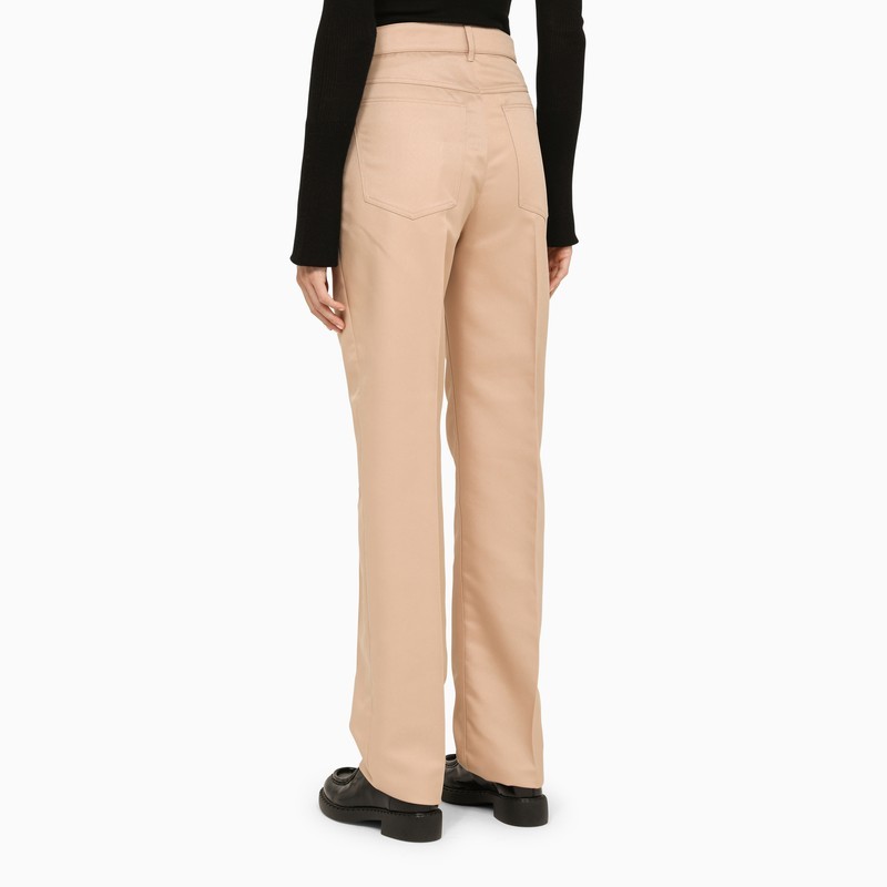 Sportmax Belt Ring Casual Pants In Nude