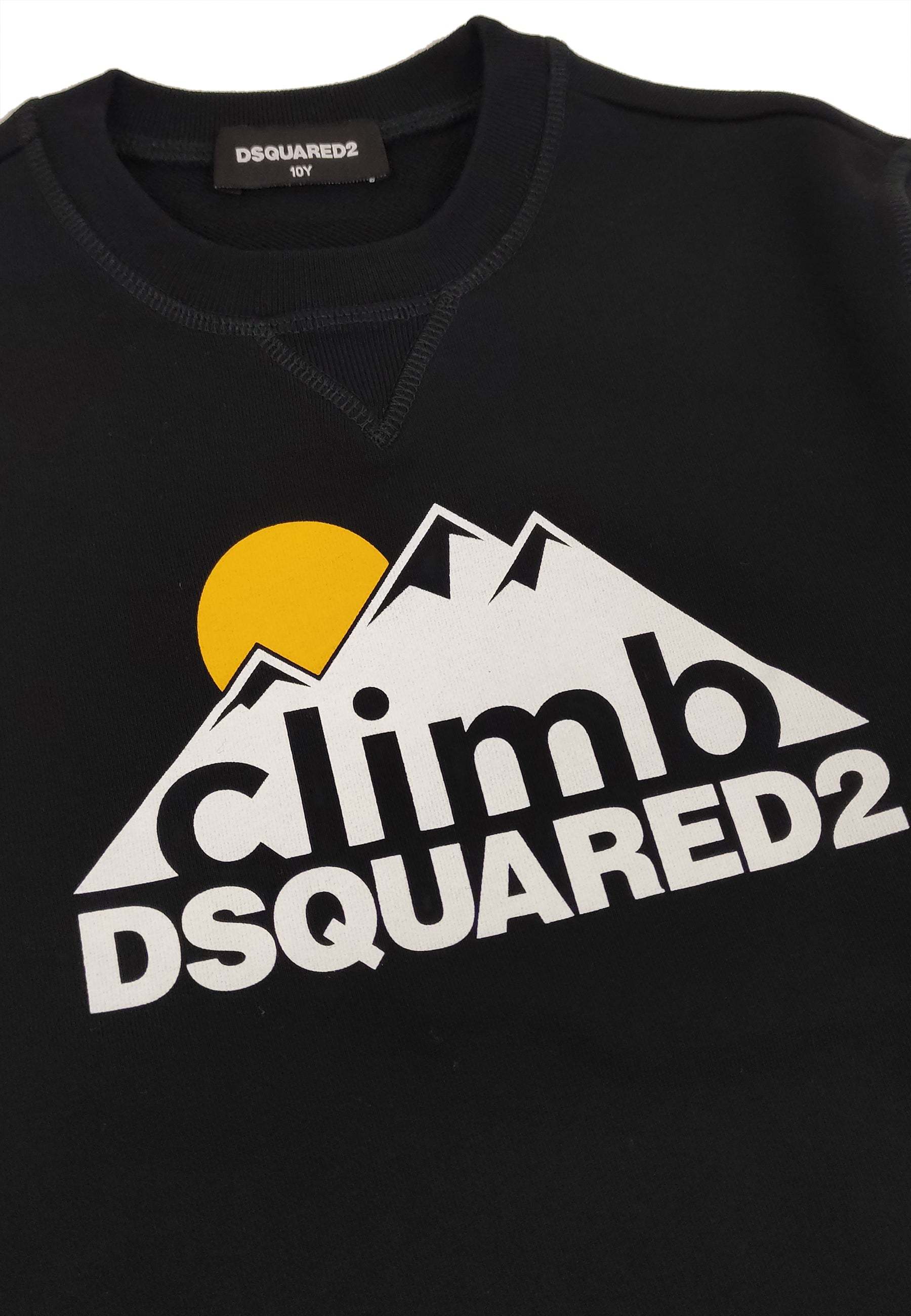 Dsquared2 Logo-print Cotton Sweatshirt In Black