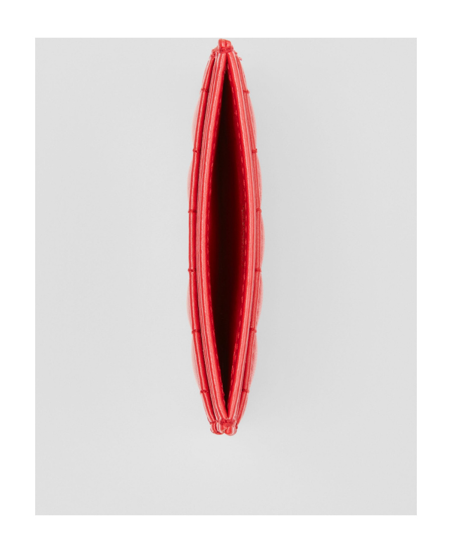Burberry Lola Logo Plaque Quilter Cardholder In Red