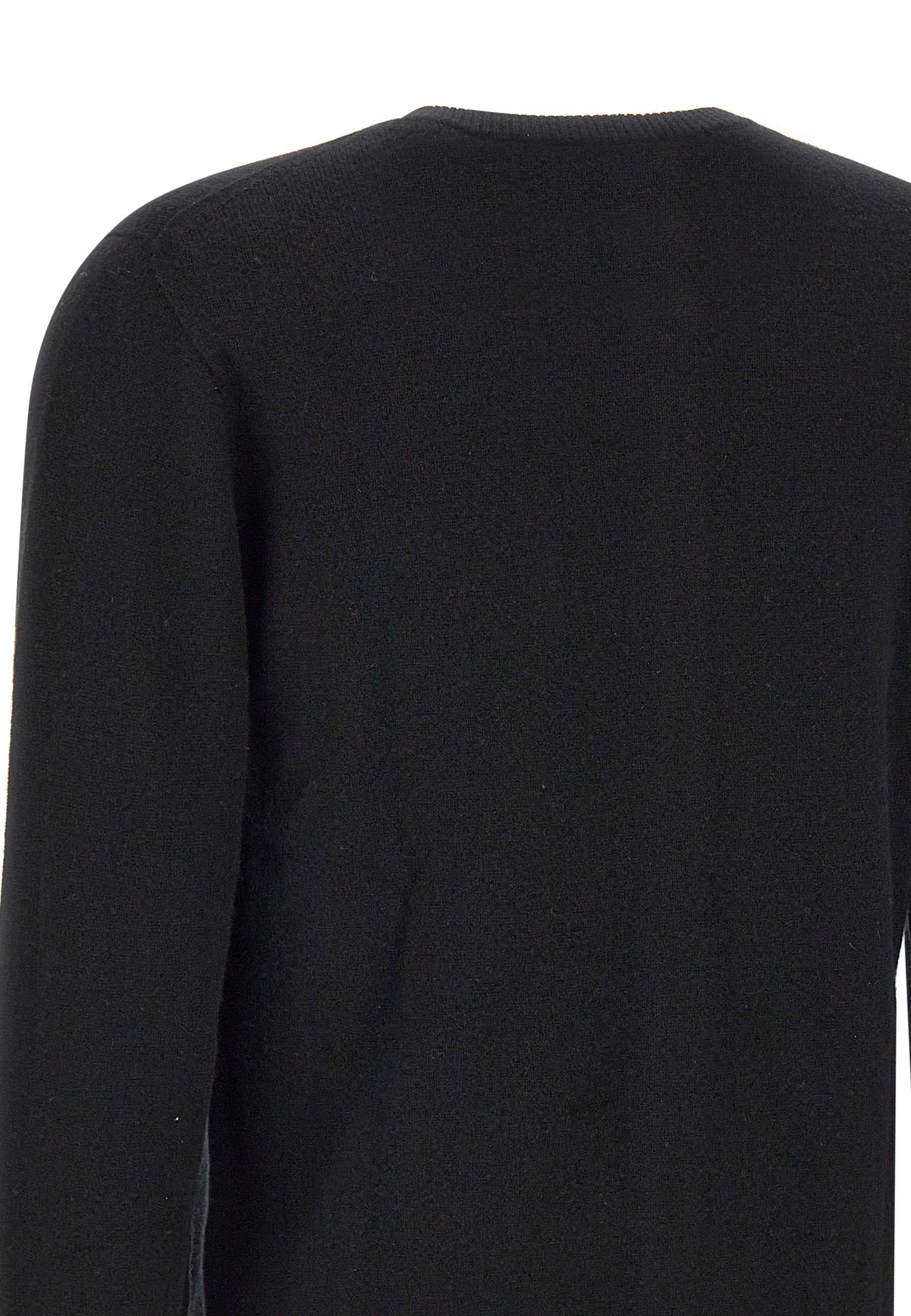 Blumarine Embroidered Logo Button Cardigan In Black