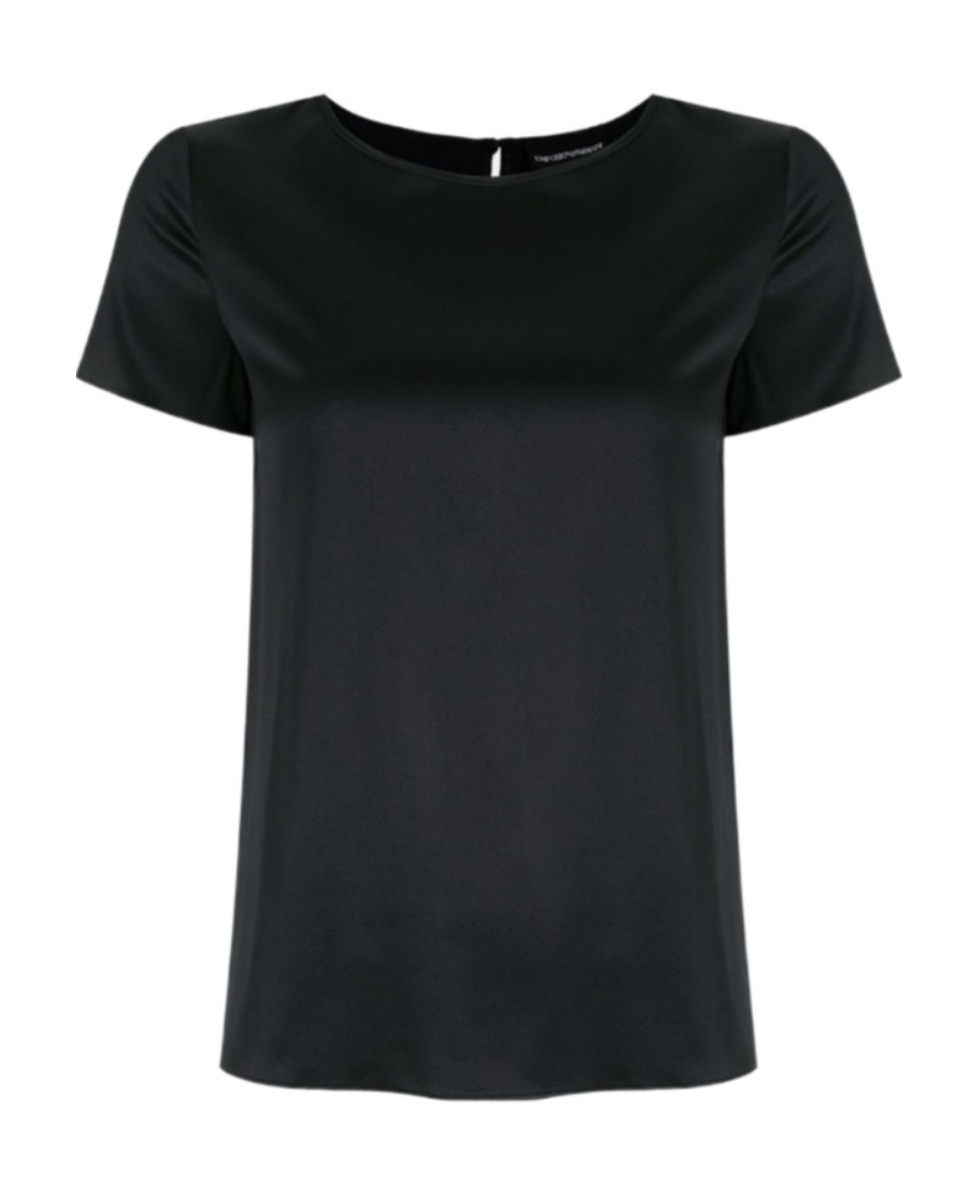 Shop Emporio Armani Scoop Neck T-shirt In Black