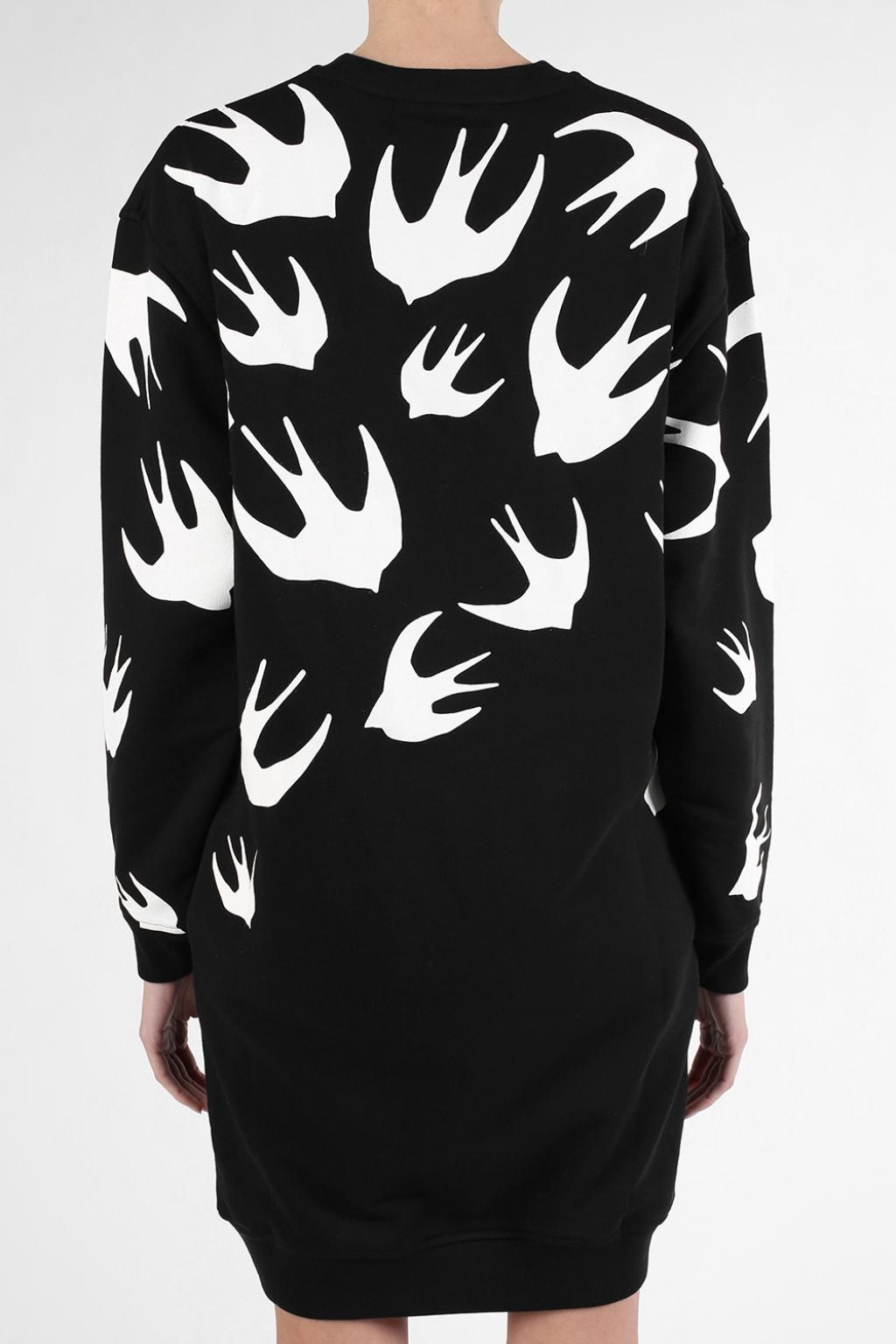 Mcq By Alexander Mcqueen Printed Mini Dress In Black