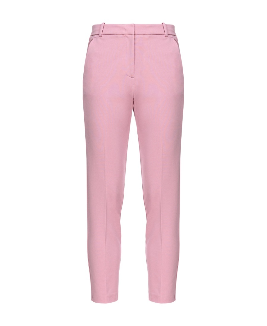 Pinko Tailored Trousers With Viscose Blend And Fit In Pink