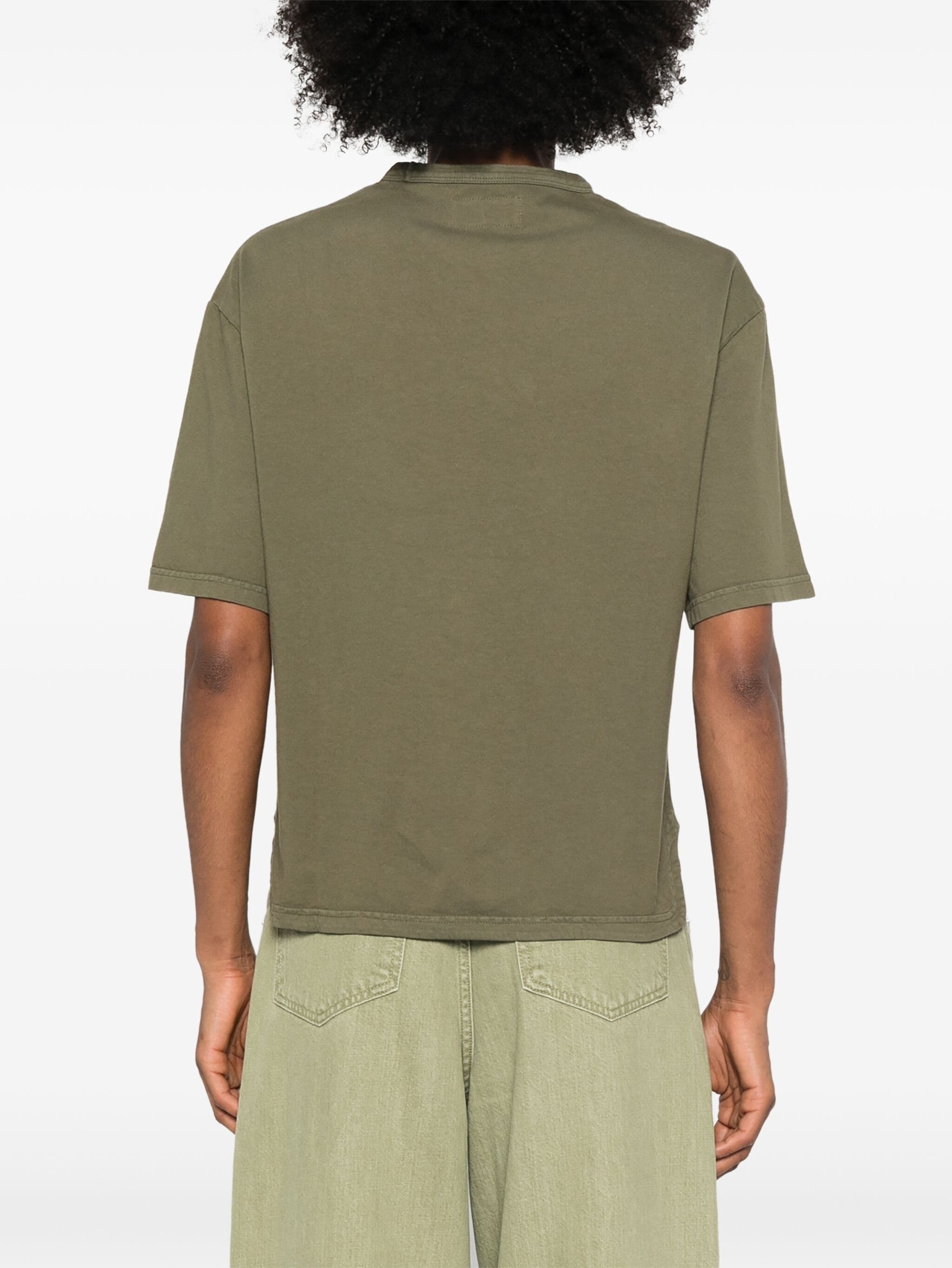 Shop Officine Generale Leila Cotton T-shirt In Green