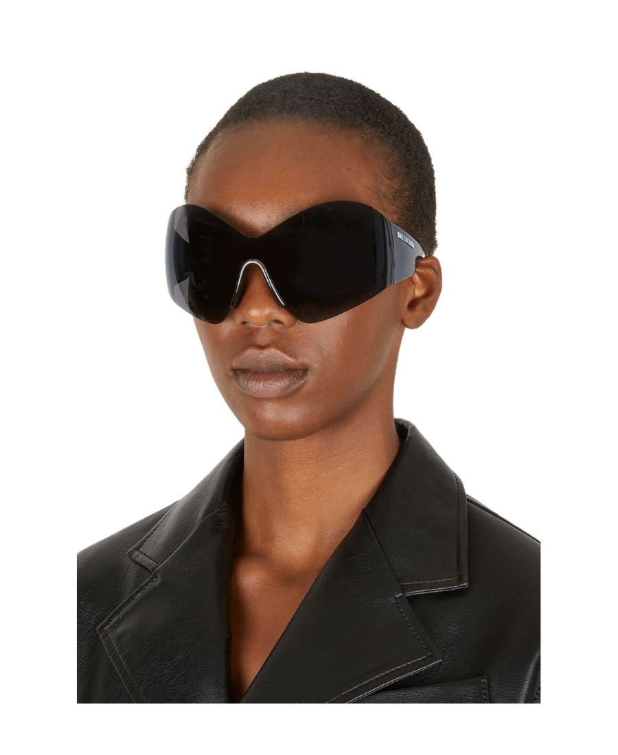 Balenciaga Mask Butterfly-frame Sunglasses In Black