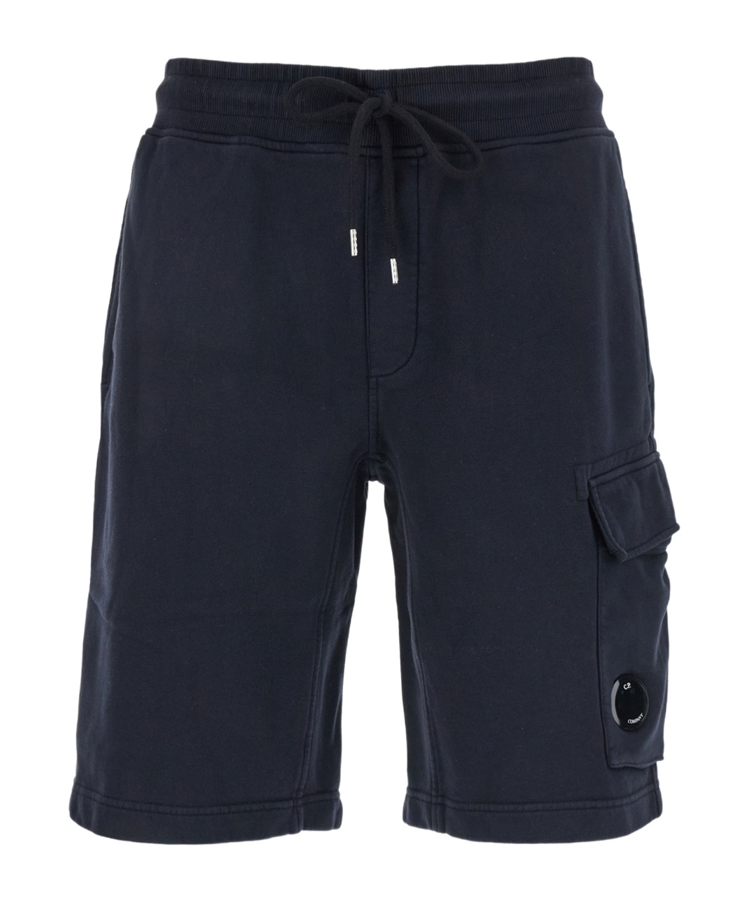 C.p. Company Blue Shorts With Lens Motif On The Leg In Blue