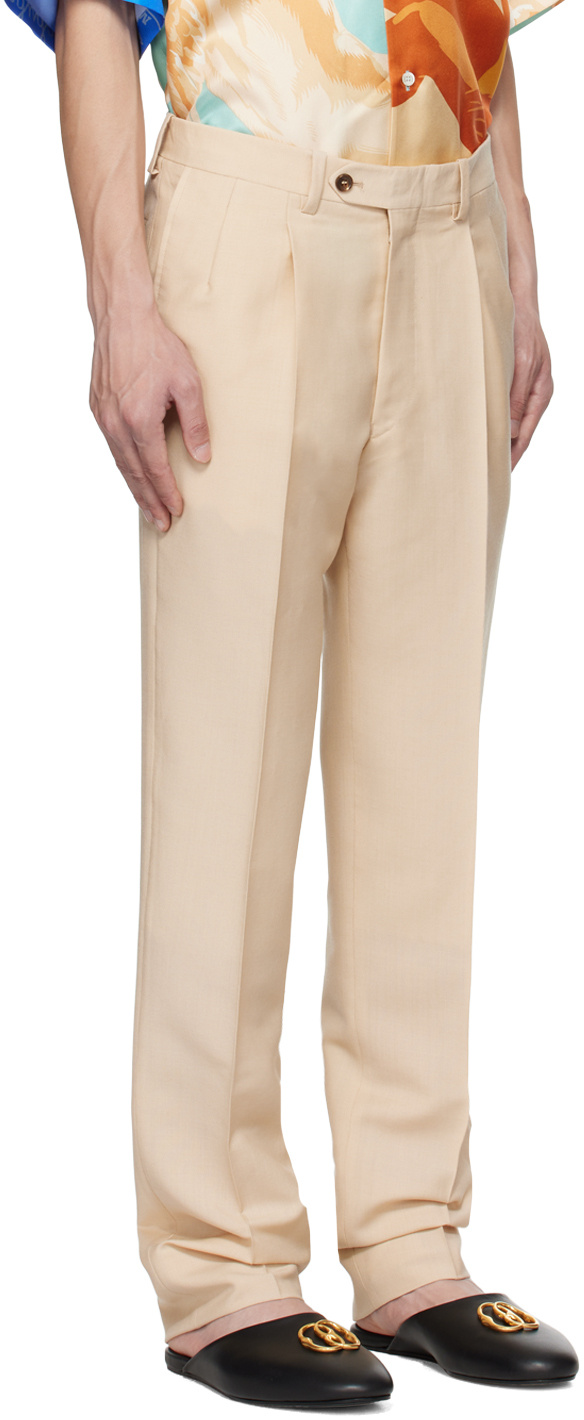Bally Straigh Buckle Casual Pants In Nude
