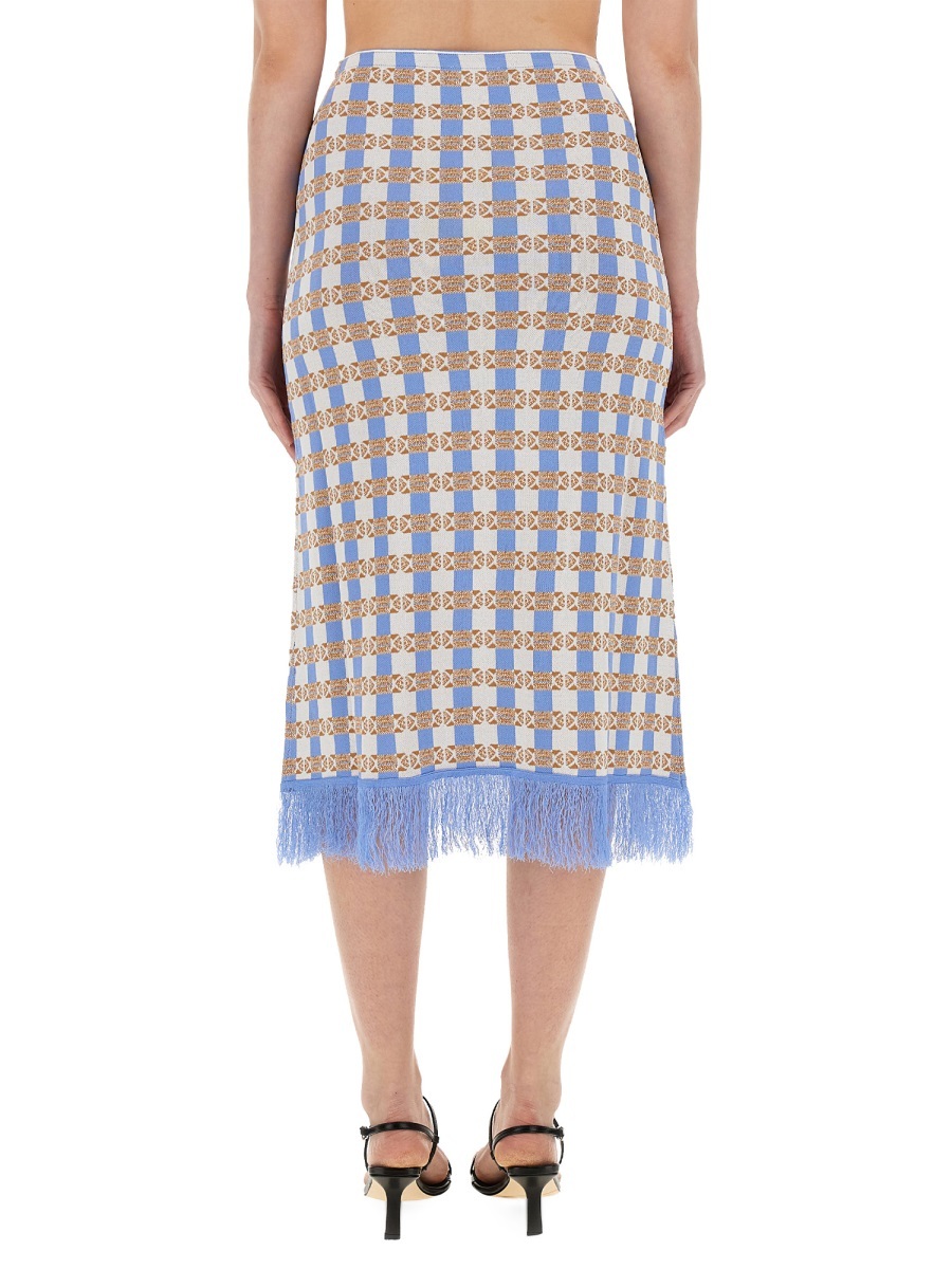 Shop Baum Und Pferdgarten Callis Fringe Skirt In Multicolor