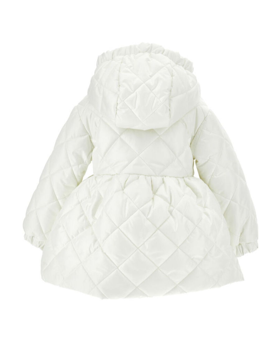 Monnalisa Logo-patch Padded Jacket In White