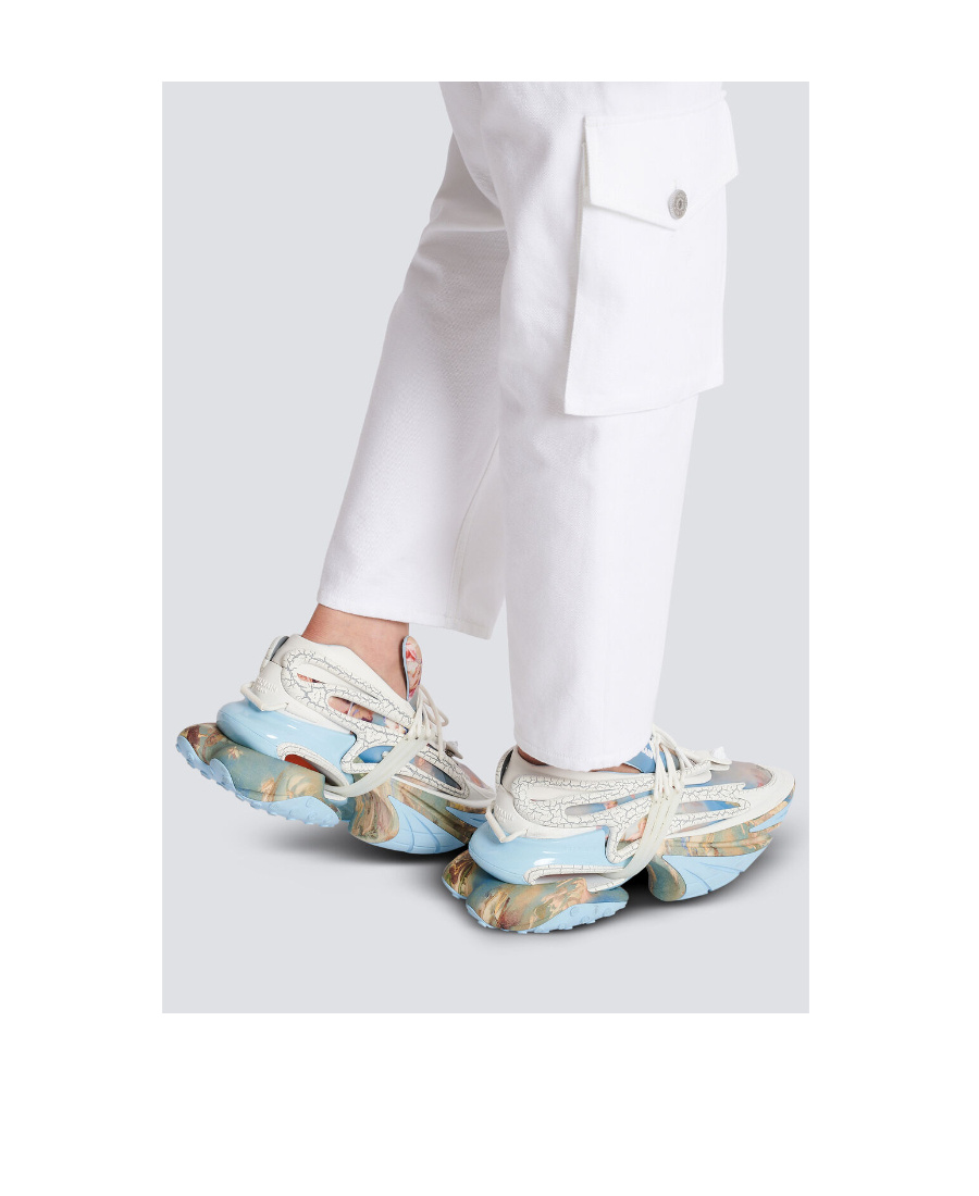 BALMAIN UNICORN TRAINERS IN PRINTED NEOPRENE
