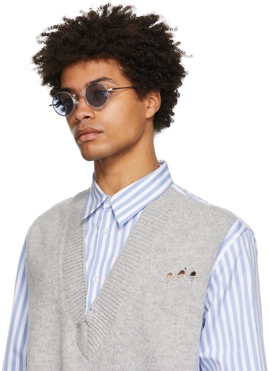 MATSUDA LOGO ROUND SUNGLASSES