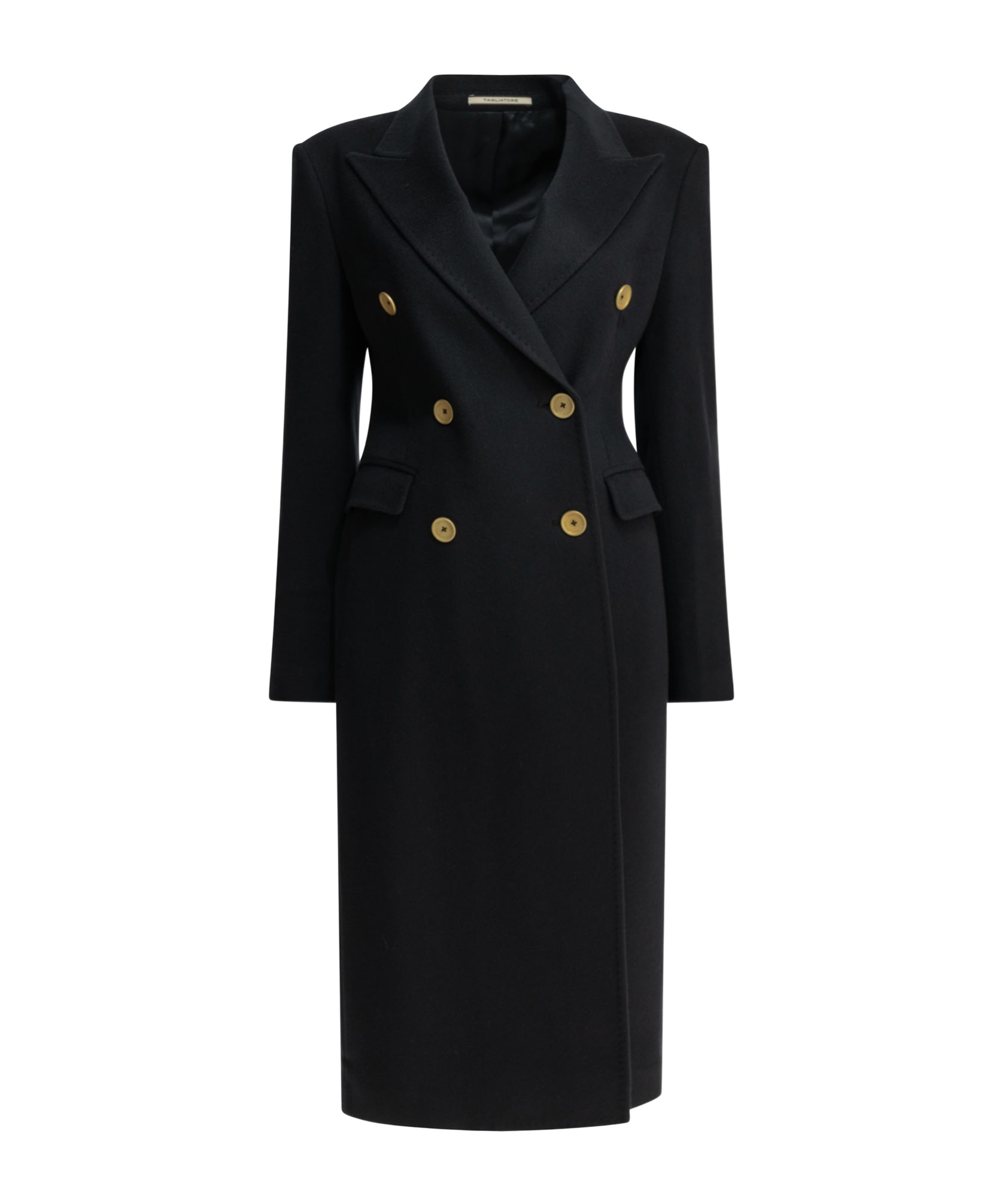 Tagliatore 'meryl' Long Coat In Black