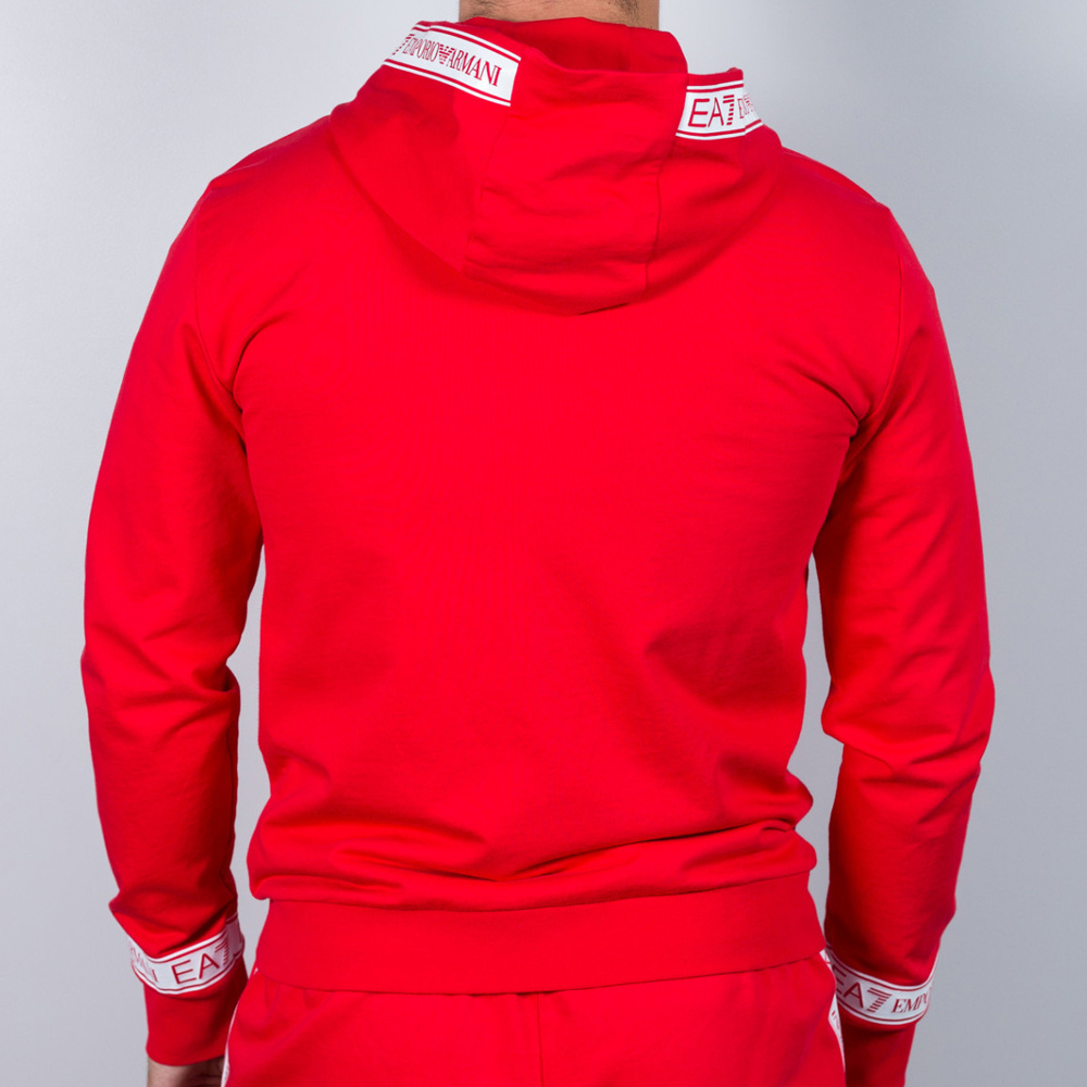 Ea7 Logo And Hat Casual Jacket In Red