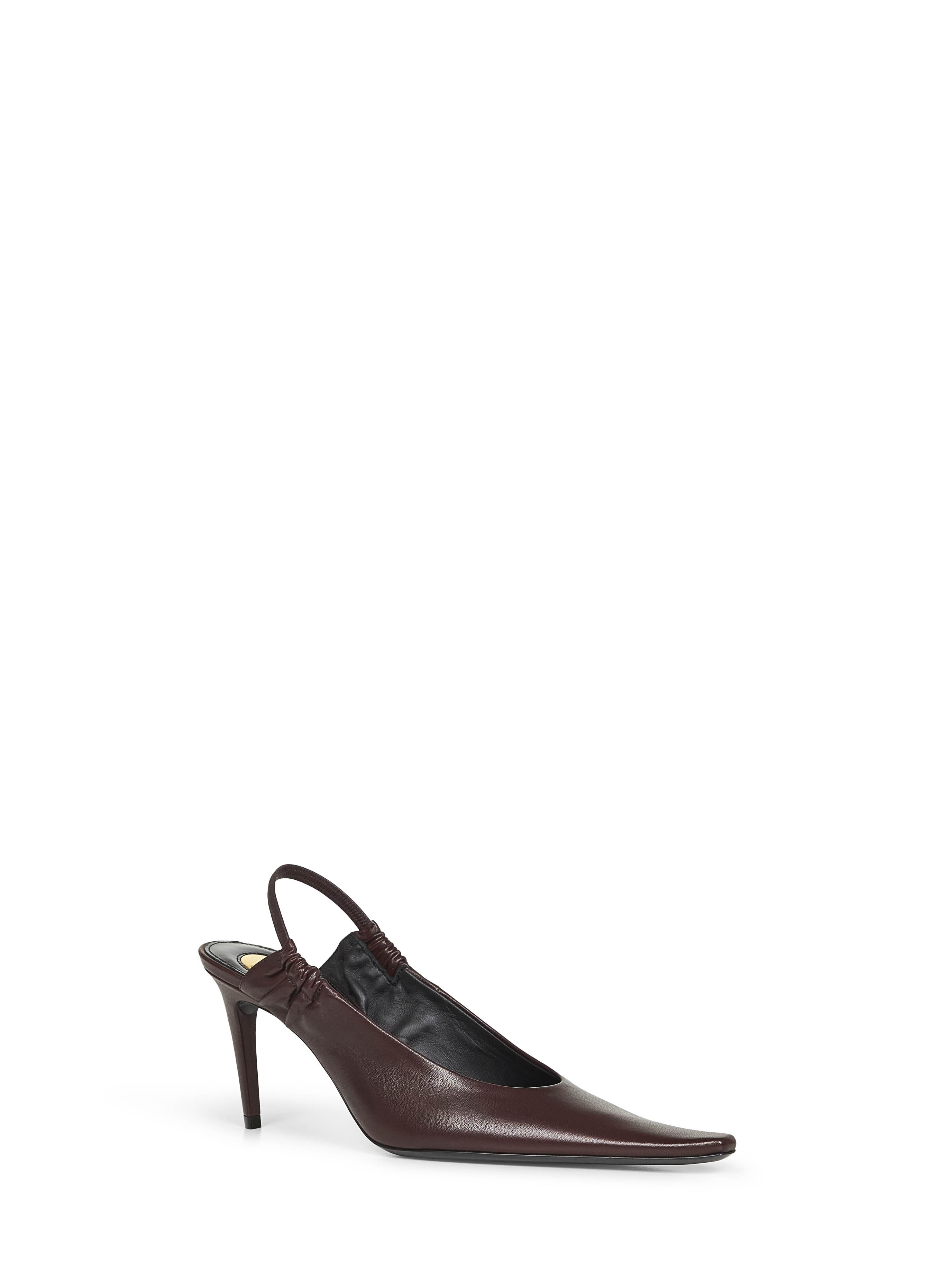 Saint Laurent Pointed-toe High-heeled Sandals In Brown