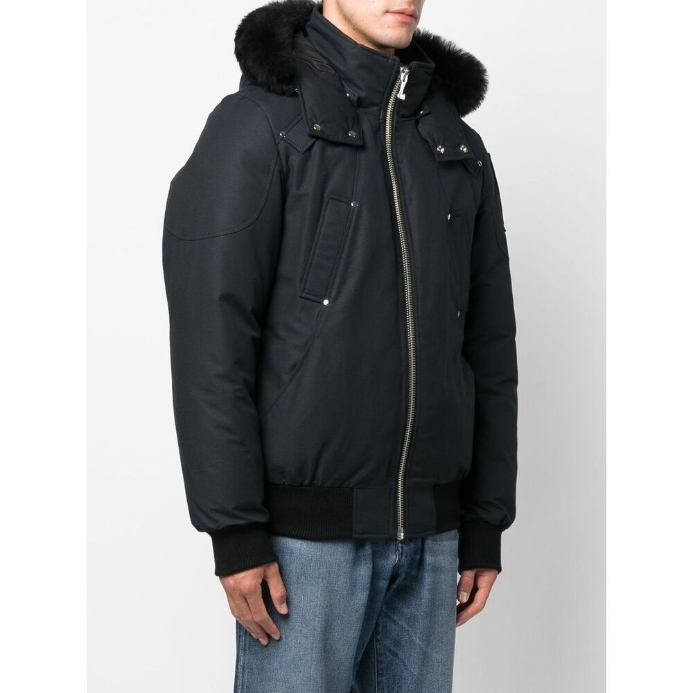 Moose Knuckles Ballistic Down Jacket In Black