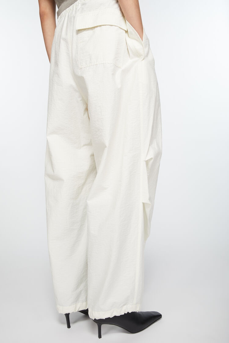 Acne Studios Drawstring Wide-leg Trousers In White