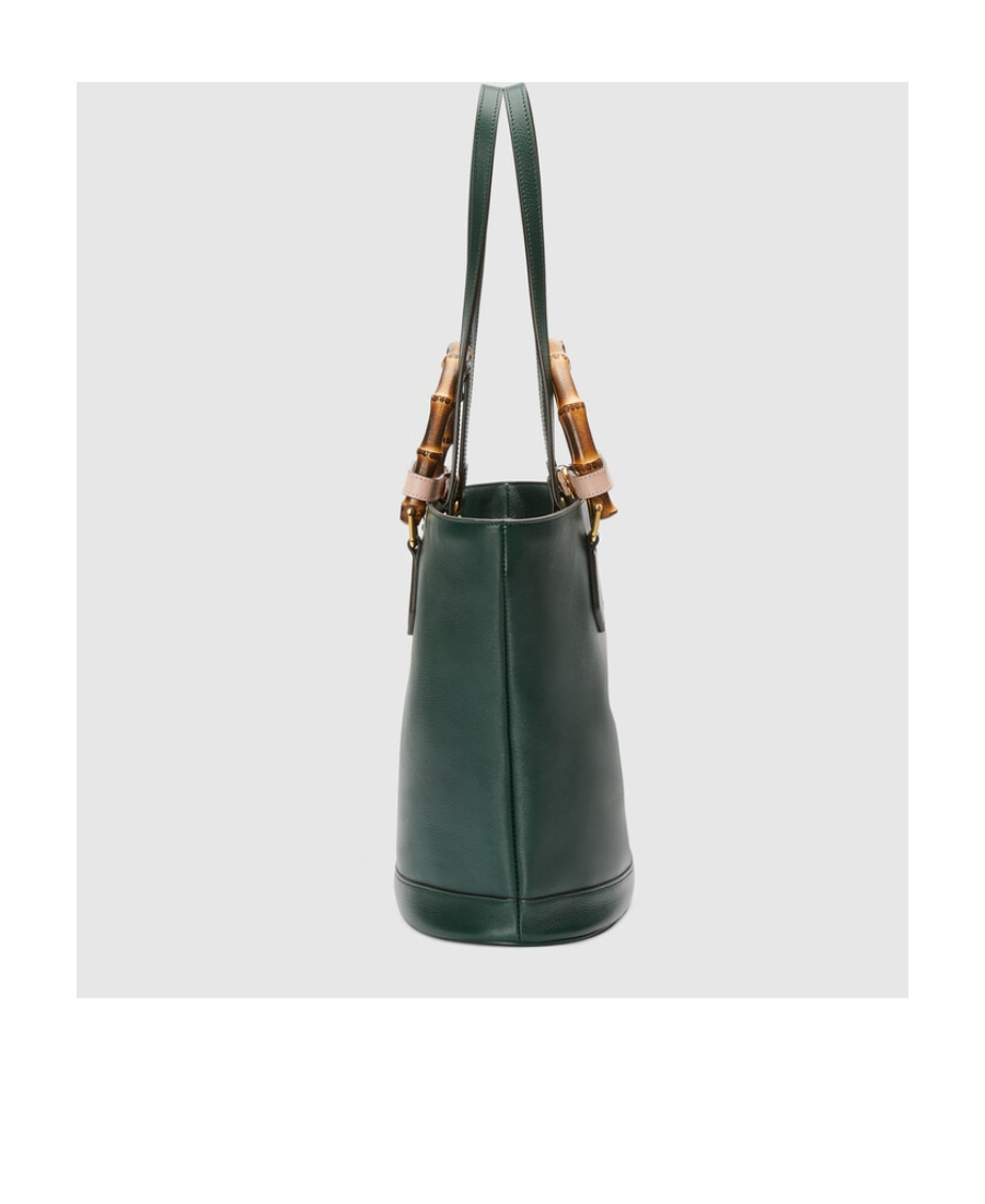 Gucci Medium Diana Leather Tote Bag In Green