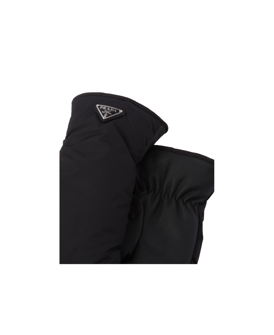 Prada Re-nylon Gloves In Black