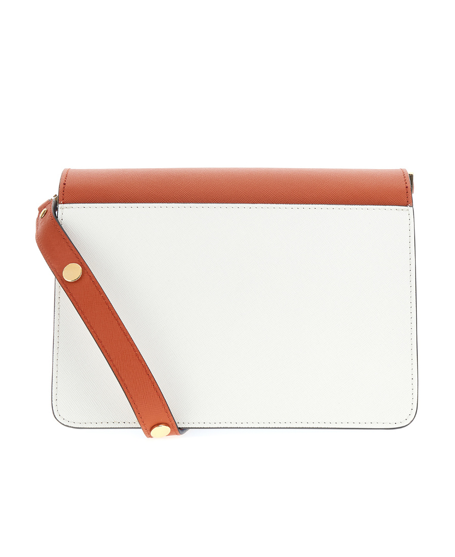 Marni Multicolor Leather Trunk Crossbody Bag In White