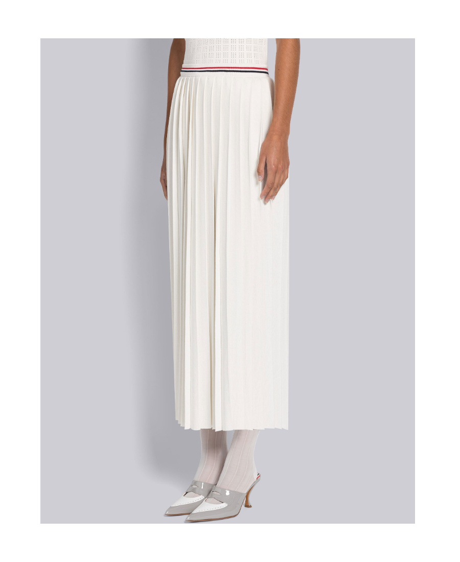 THOM BROWNE PLEATED MIDI SKIRT