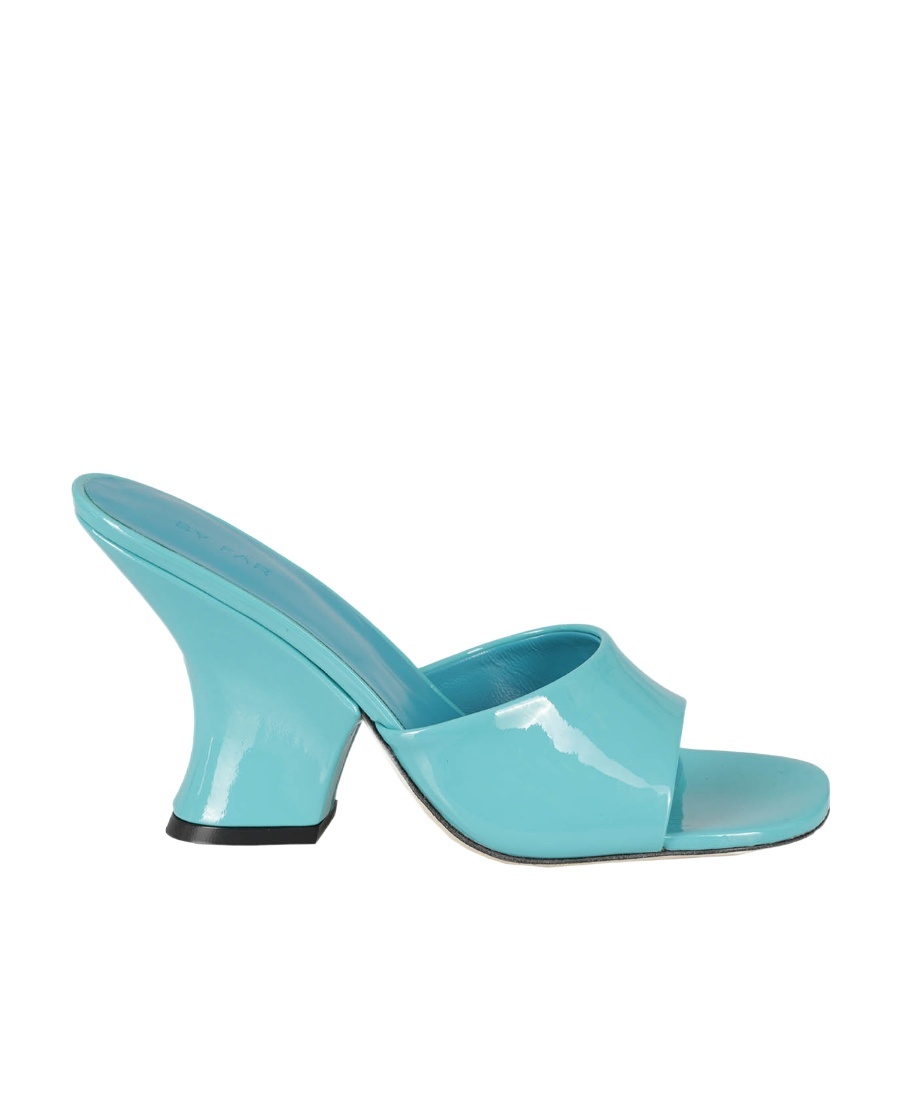By Far Woman Sandals Turquoise Size 9 Soft Leather In Blue