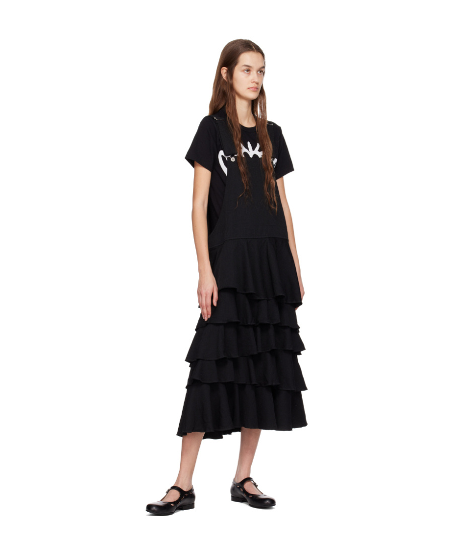 Comme Des Garçons Lotus Leaf Edge Dress In Black