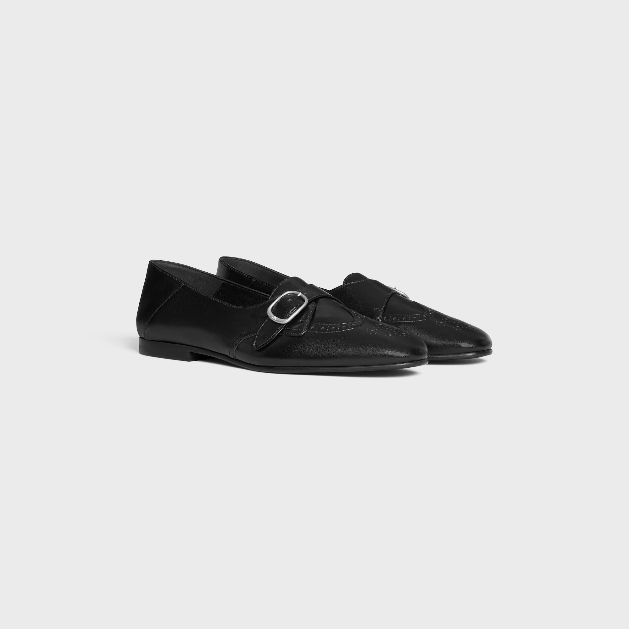 Celine John Monk In Supple Calfskin In Black