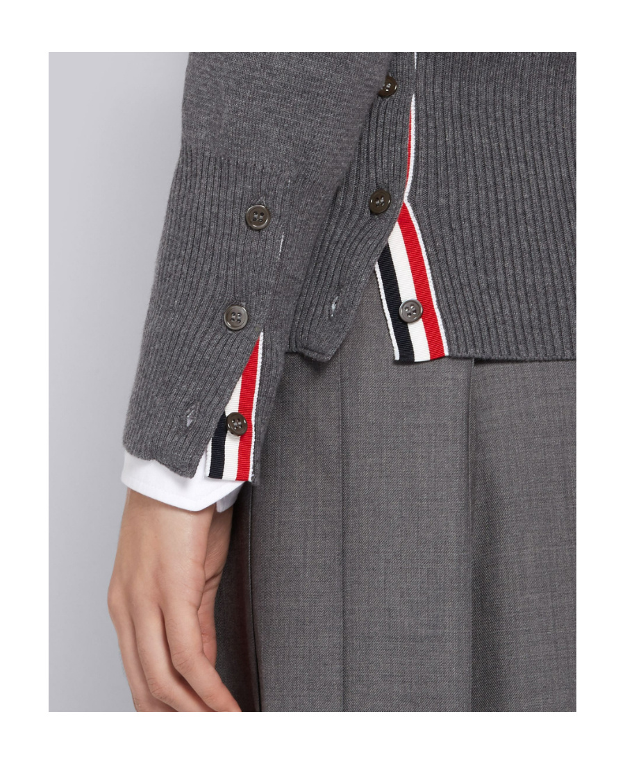 Thom Browne 4-bar Crewneck Knit Jumper In Black