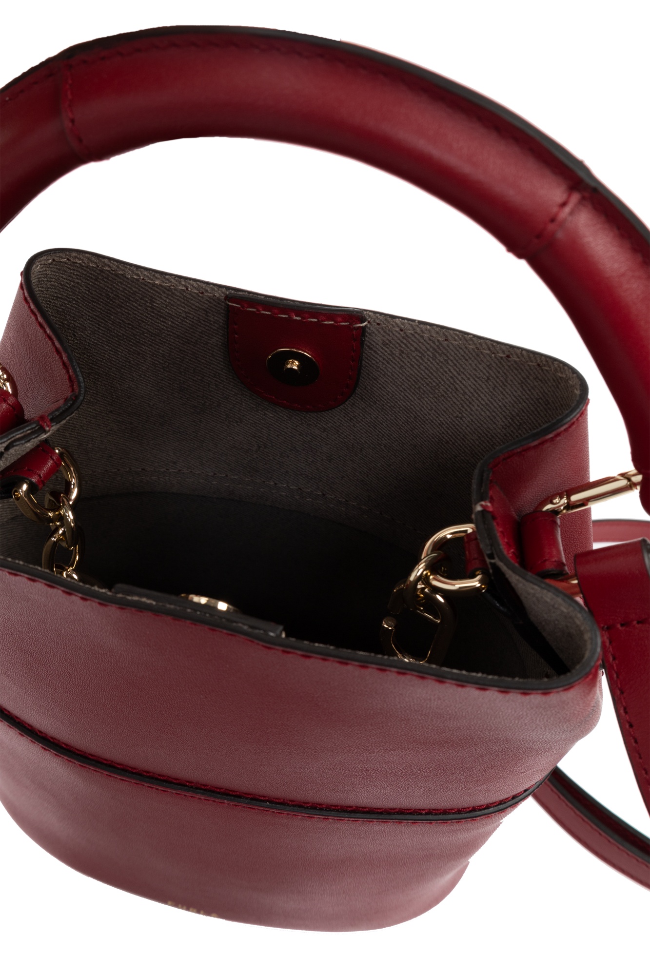 Furla Round Handle Shoulder Bag In Red