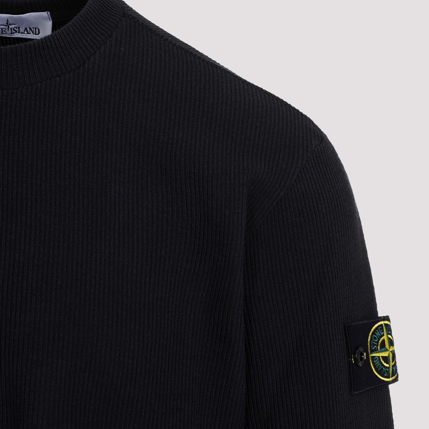 Stone Island Compass-badge Ribbed Sweatshirt