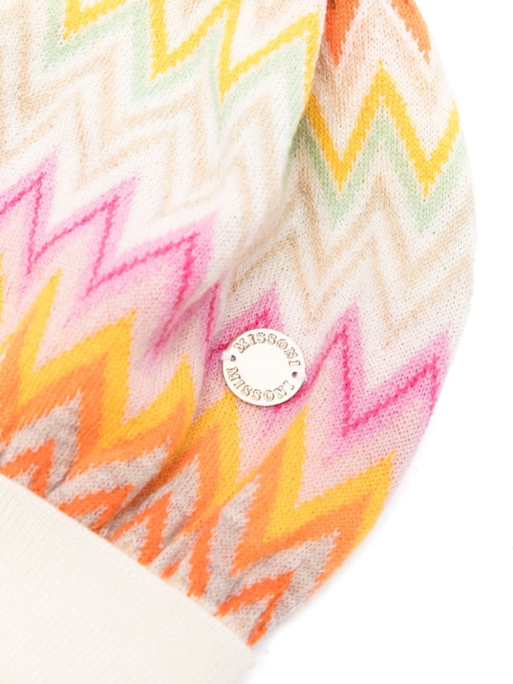 Missoni Zigzag-motif Knitted Beanie In White