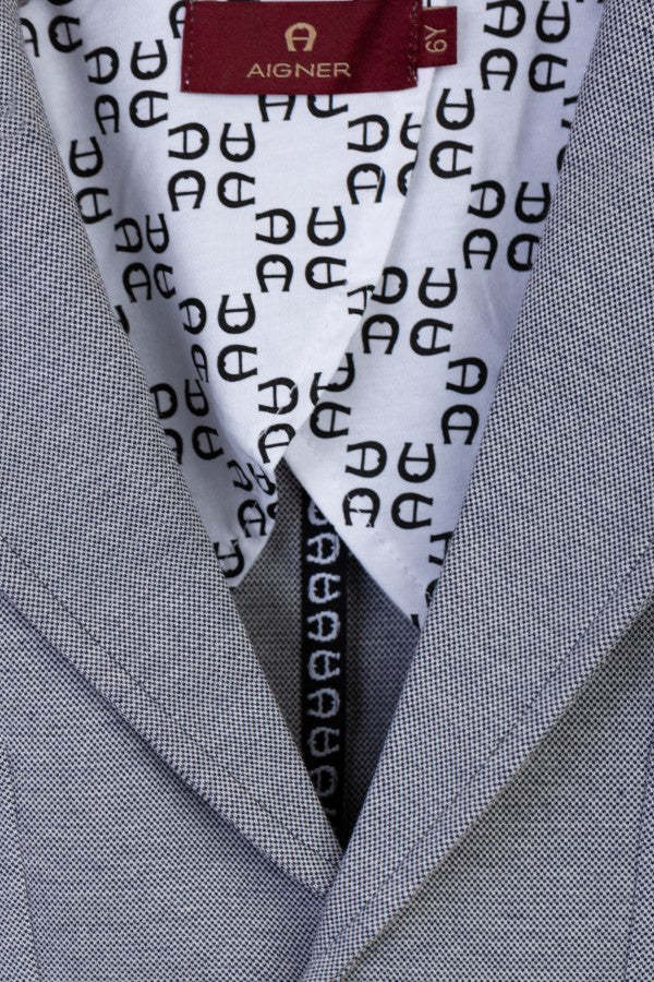 AIGNER LOGO-EMBROIDERED BLAZER