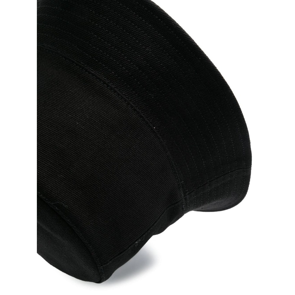 Apc Logo-embroidery Cotton Bucket Hat In Black