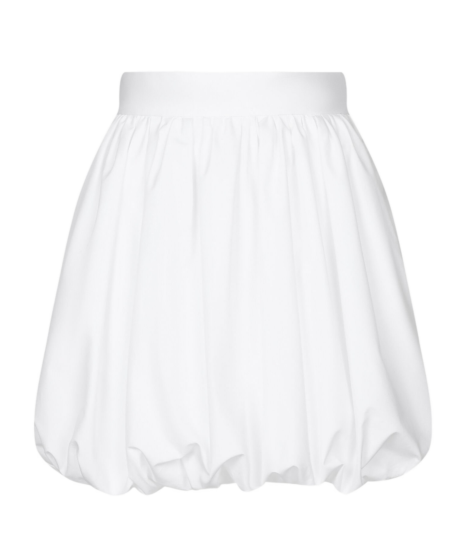 Dolce & Gabbana Bubble-silhouette Cotton Miniskirt In White