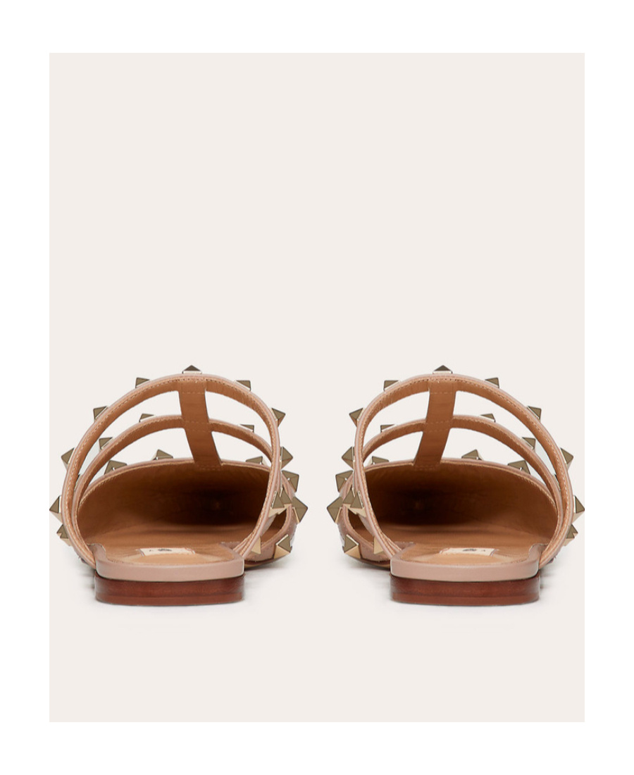 VALENTINO GARAVANI ROCKSTUD PATENT-LEATHER MULE