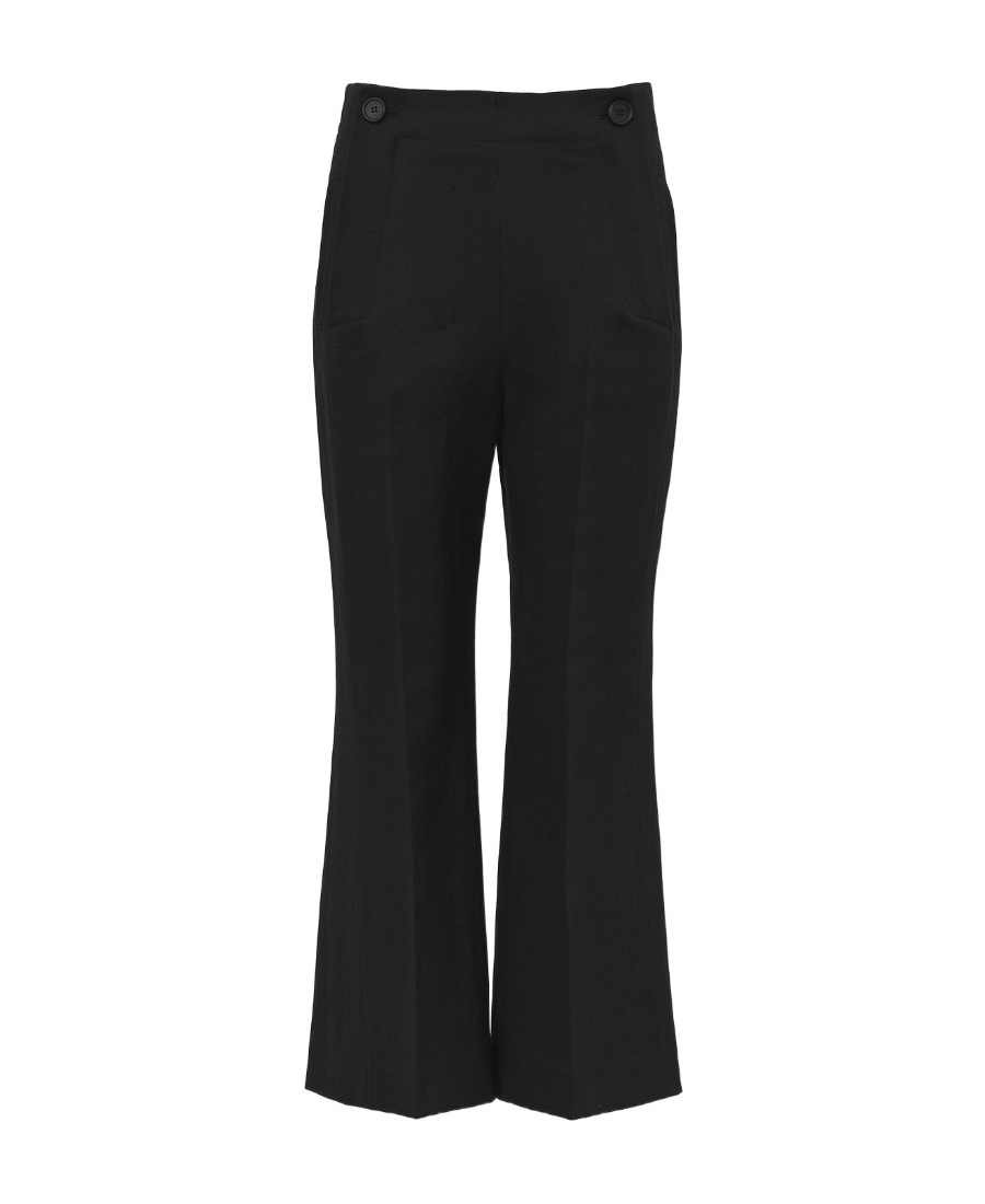 Chloé Flared Tailored Velvet Pants In Blue
