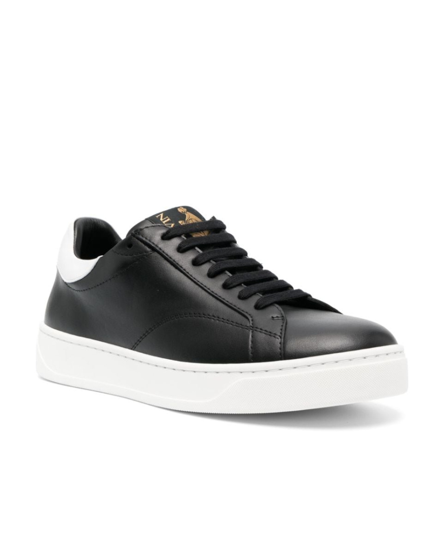 Lanvin Tie Low Upper Board Shoes In Black