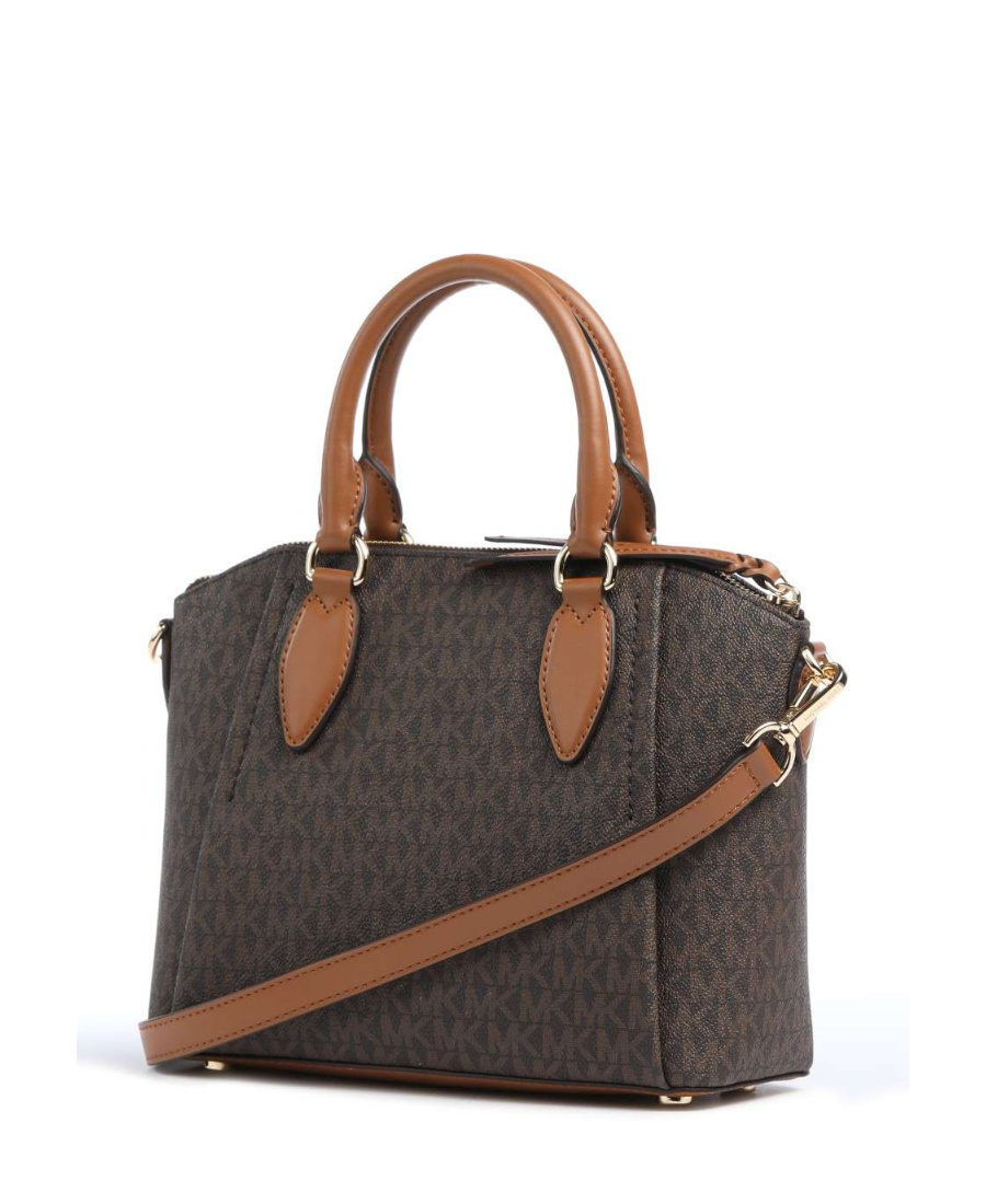 Michael Kors Sienna Medium Monogram Messenger Bag In Black