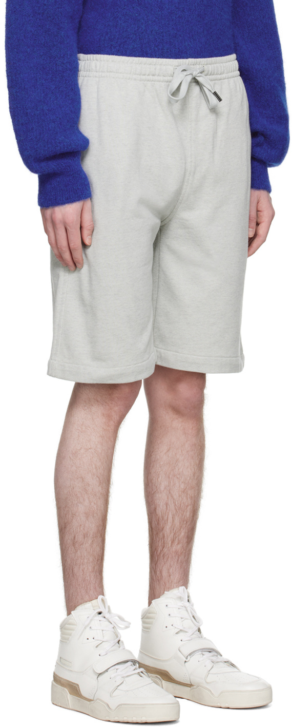 Isabel Marant Logo Drawstring Shorts In Gray